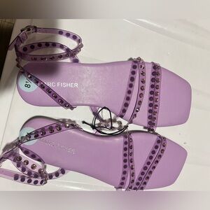 New Beautiful Marc Fisher purple lavender rhinestone sandal Women size 8 1/2